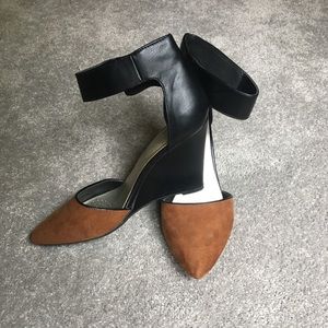 Worthington two-tone wedges with ankle strap